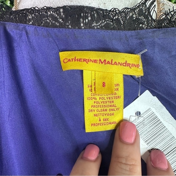 Catherine malandrino 100% silk asymmetrical true wrap dress nwt - Picture 6 of 7
